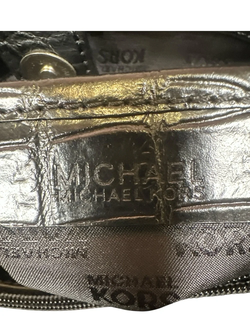 MICHAEL Michael Kors Hamilton Black Croc-Embossed Leather Satchel Shoulder Bag